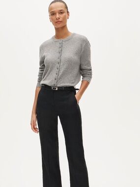 J. Crew Kaya Black Linen Pant